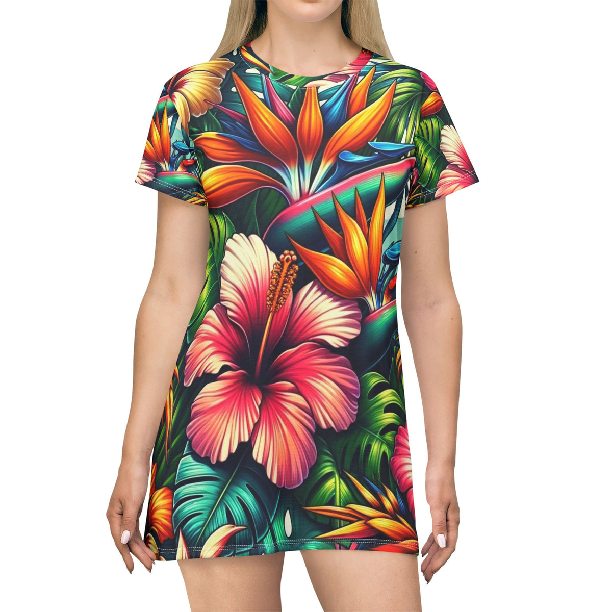T-Shirt Robe floral