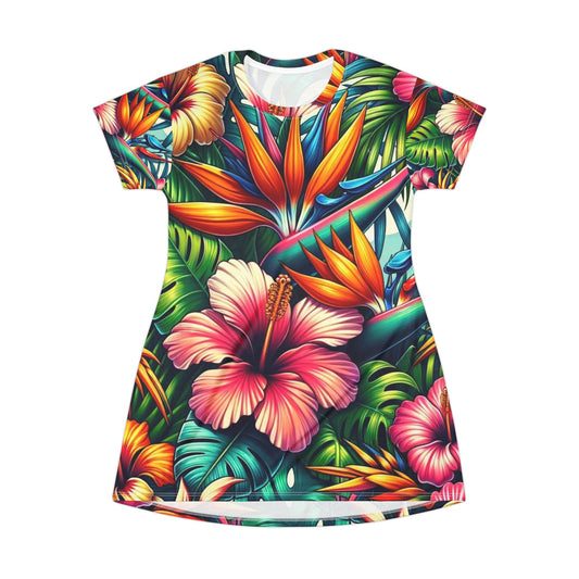 T-Shirt Robe floral